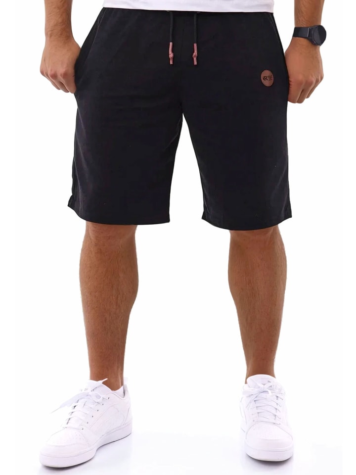 RESLAD Jogginghose Sporthose mit Brandpatch in schwarz günstig kaufen