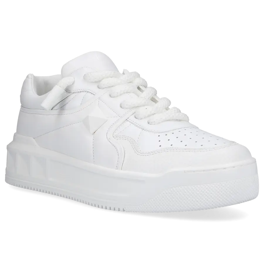 Valentino Garavani - Sneaker low ONE STUD XL Nappaleder - weiß