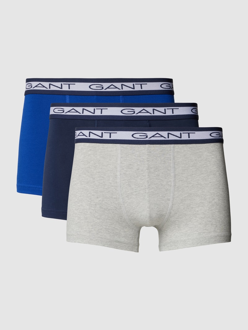 Trunks mit elastischem Logo-Bund im 3er-Pack in hellgrau meliert
