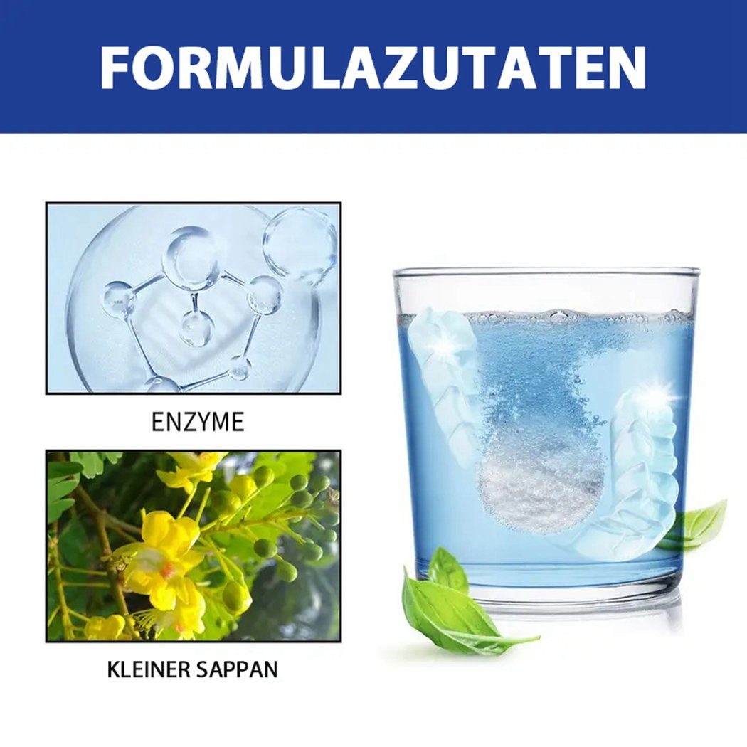 TUABUR Mundpflegecenter Zahnprothesen-Reinigungstabletten, frischer Atem, Mundpflege, 100-tlg.