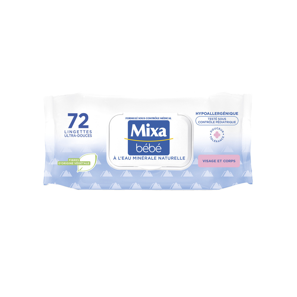 mixa Bébé Lingettes à l'Eau Minérale Naturelle