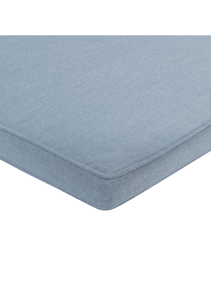 Beliani 9-tlg Gartentisch Set SASSARI in Heller Holzfarbton/Blau günstig kaufen onesize