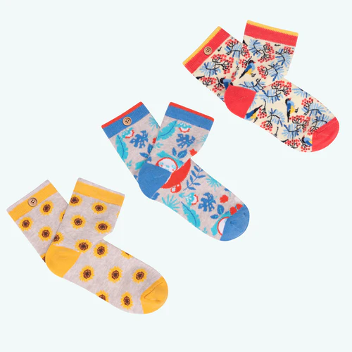 Flower Power blue socks