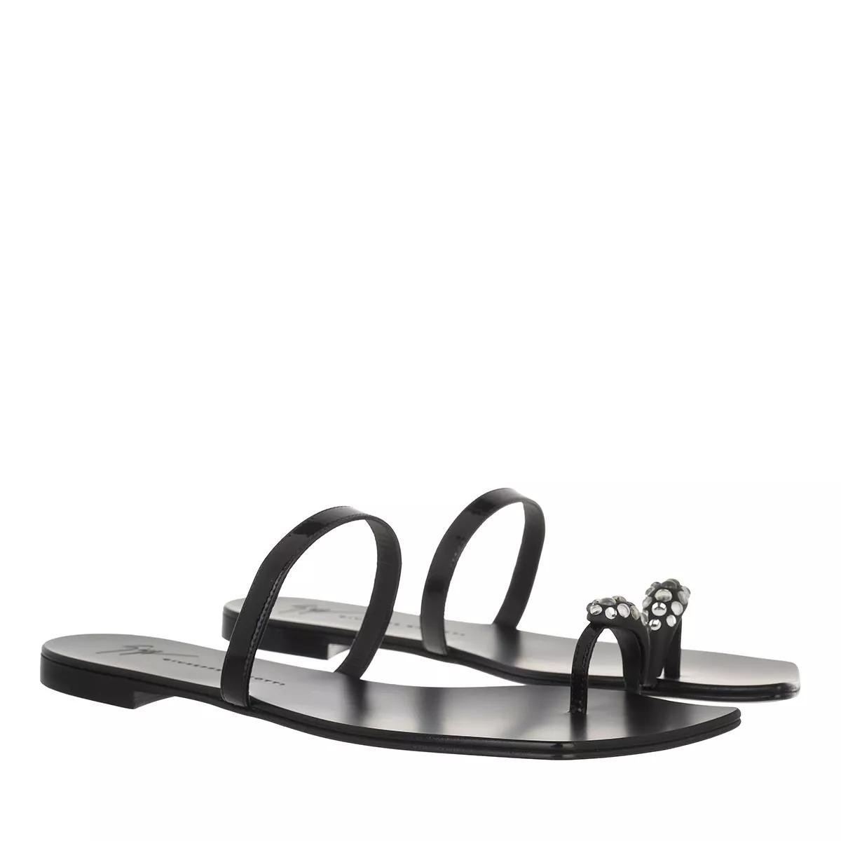 GIUSEPPE ZANOTTI Riemchen Sandalen schwarz Flip Flop
