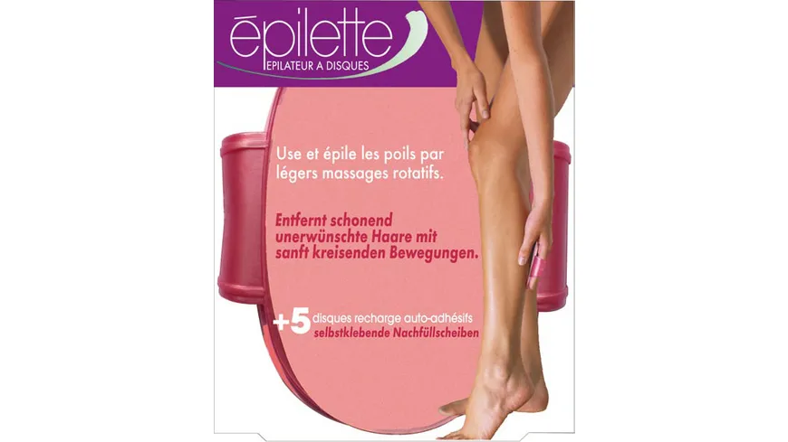 epilette Lady Griff und Depilierscheiben