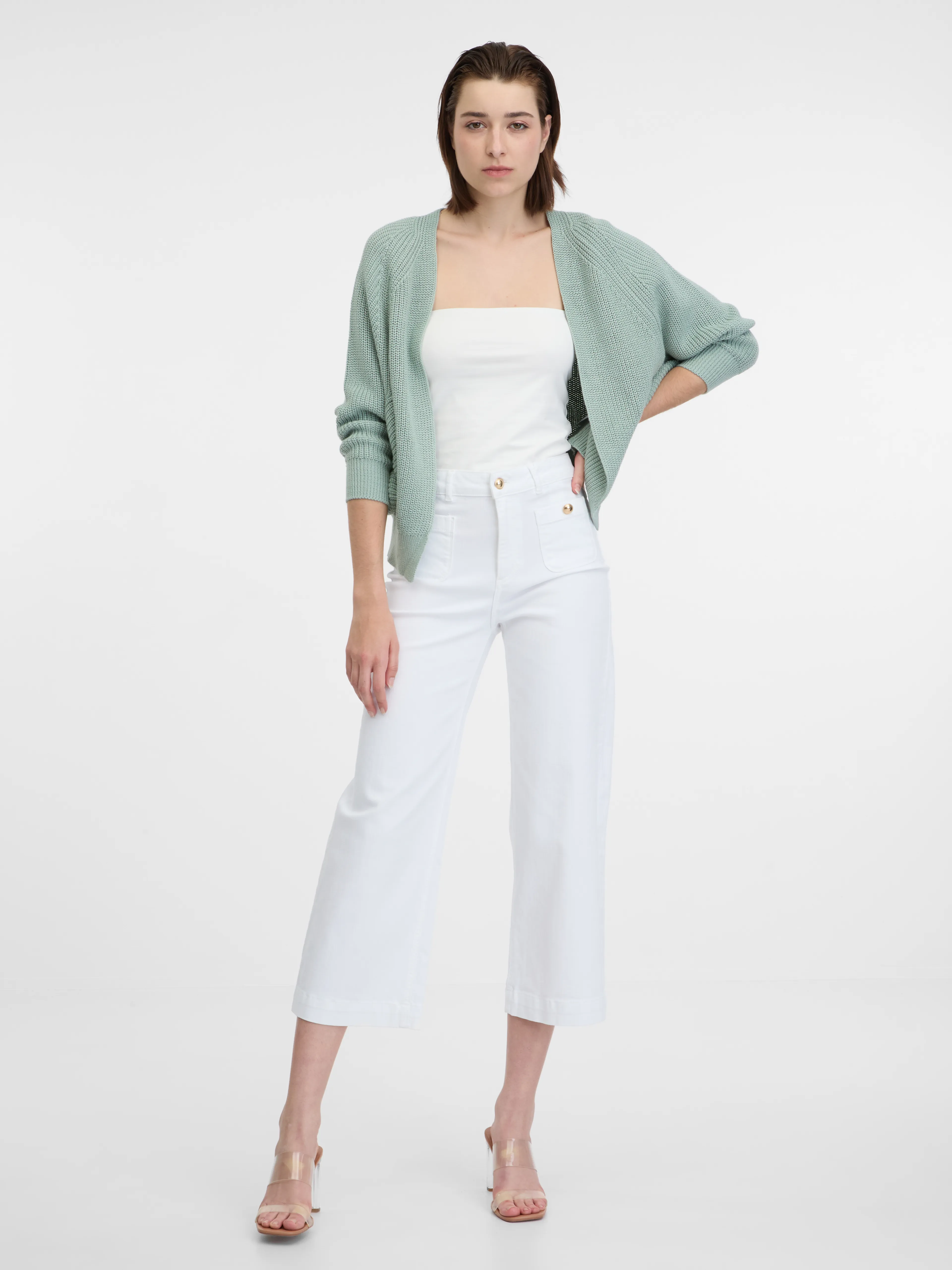 Hellgrüne Damen Strickjacke ORSAY