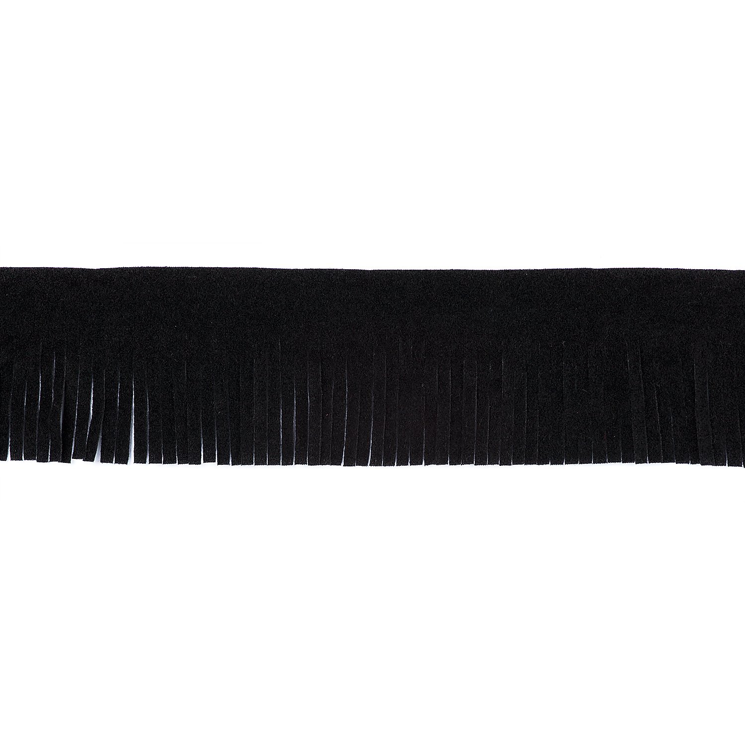 Fransenborte, schwarz, 75 mm, 3 m