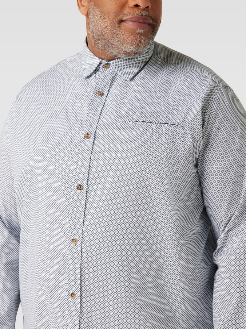 PLUS SIZE Freizeithemd mit Kentkragen Modell 'TREKOTA' in offwhite