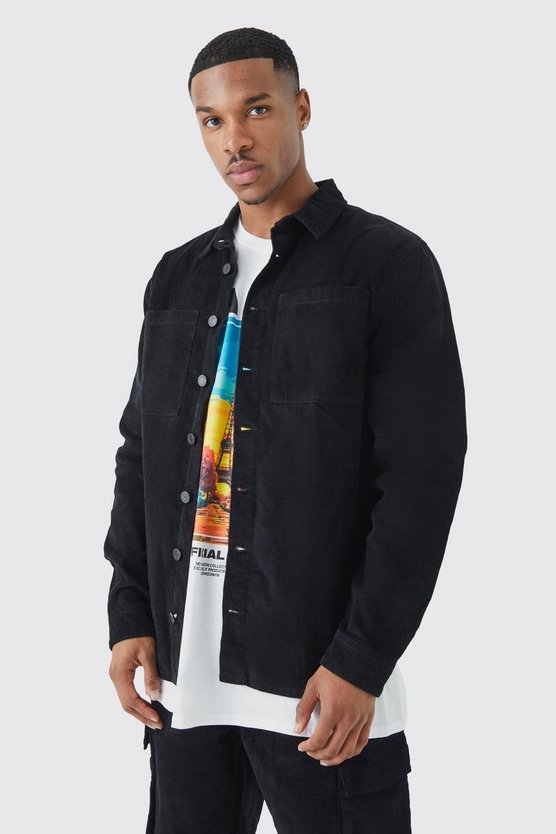 Cargo-Overshirt aus Cord