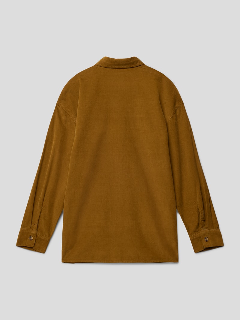 Cordhemd mit aufgesetzten Brusttaschen in khaki