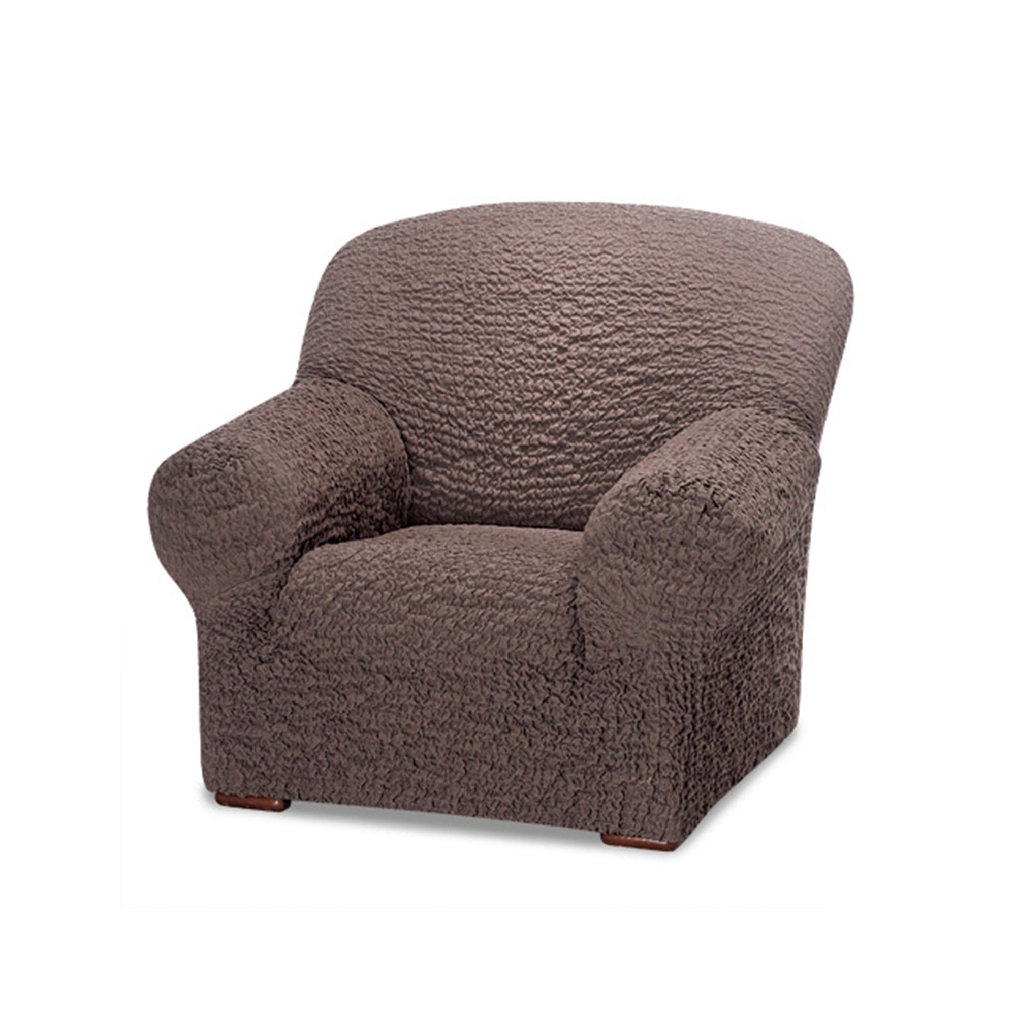 Housse gaufrée bi-extensible canapé fauteuil accoudoirs