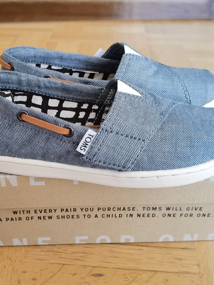 TOMS Toms Kinder Slipper in Blau Gr. 28 günstig kaufen 28