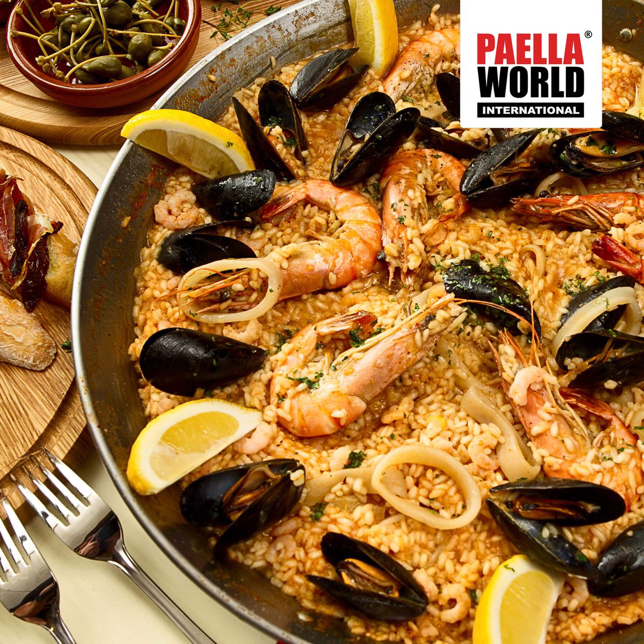 PaellaWorld International Paella World Original spanische Paella Pfanne Typ Valenciana 70cm Edelstahl