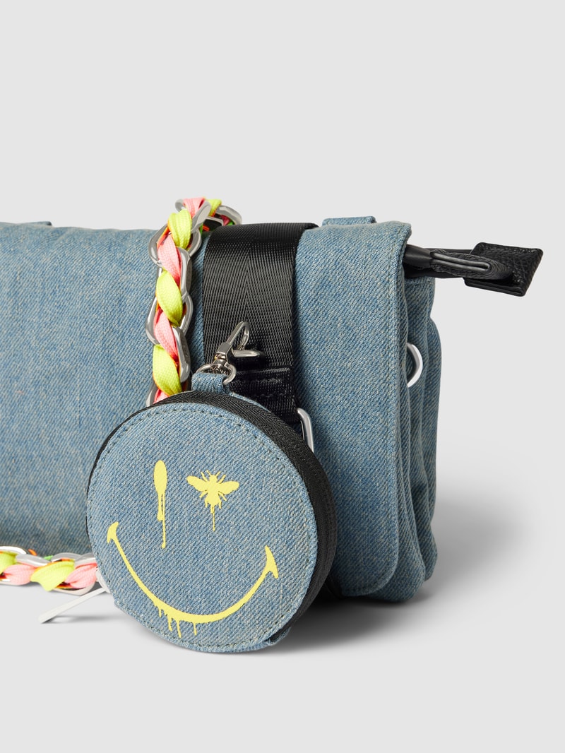 Umhängetasche mit Kontrast-Details in jeans