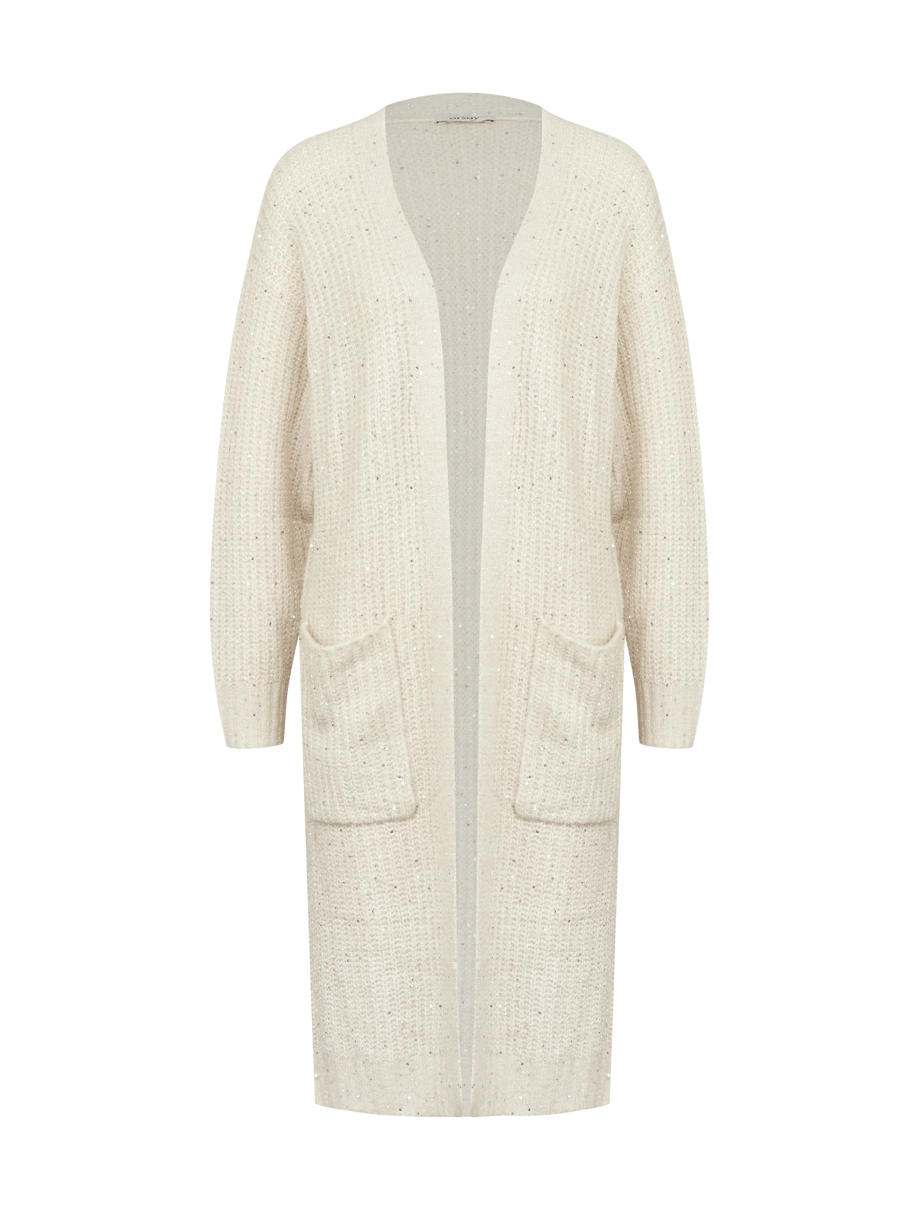 Cremefarbene Damen-Strickjacke ORSAY