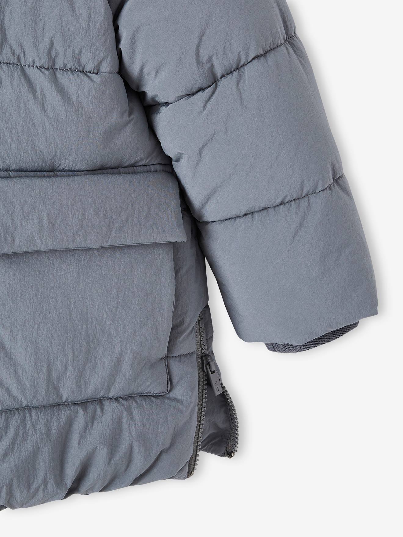 Vertbaudet Jungen Wintermantel mit Recycling-Polyester - eisblau