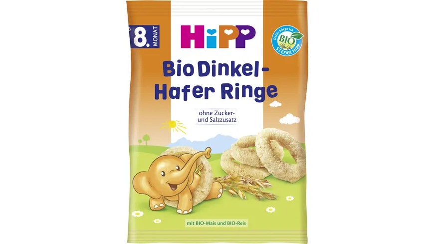 HiPP Knabberprodukt 30g: Bio Dinkel-Hafer Ringe 30 g