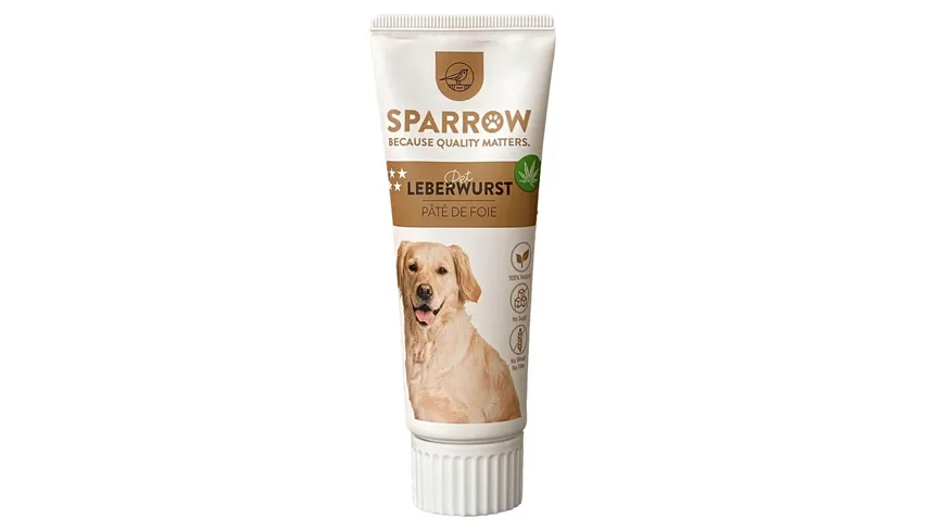 Sparrow Hundesnack Leberwurst 75 g