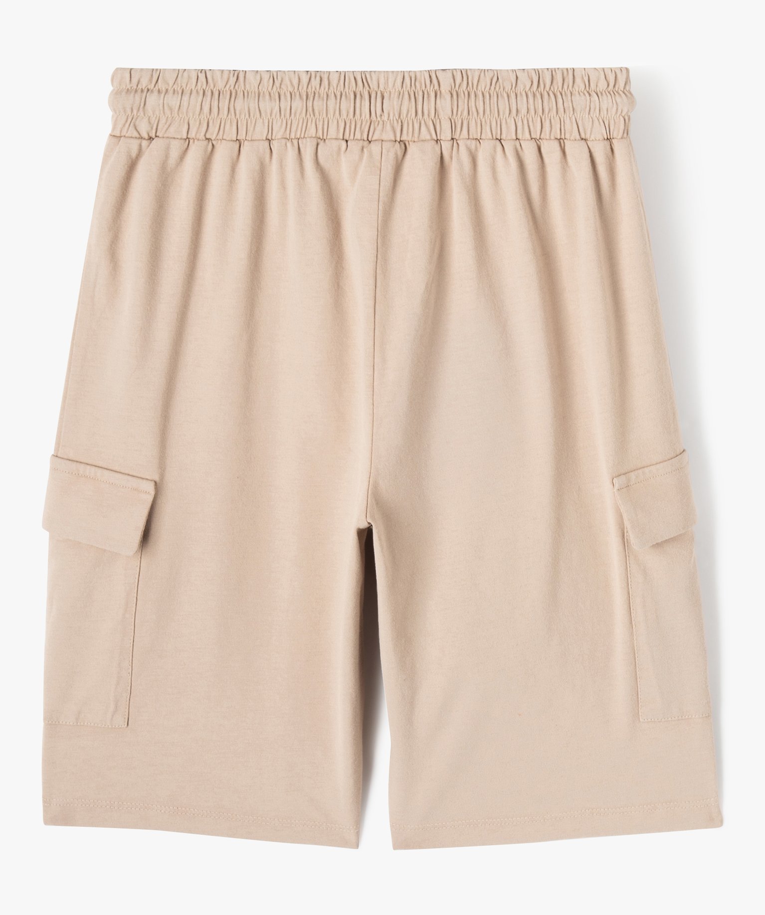 Bermuda en maille avec poches à rabat Garçon beige | GEMO