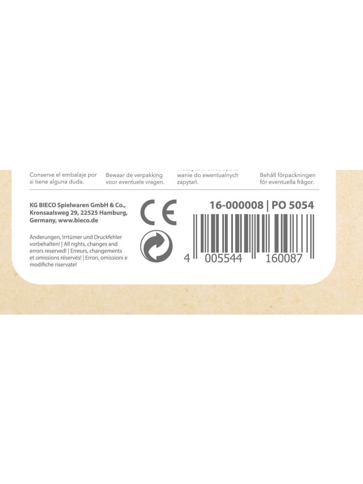 Bieco Spielwaren Greifling Rassel Holz Natur und Baumwolle Reh  - ab Geburt in Beige günstig kaufen onesize