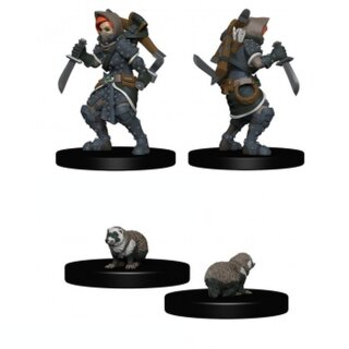WizKids Painted Miniatures: Girl Rogue & Badger