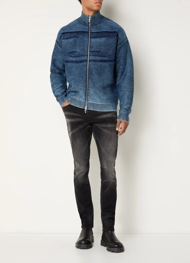 Jeansy Diesel D-Struct Slim Fit 2019, wykończenie typu slip-on