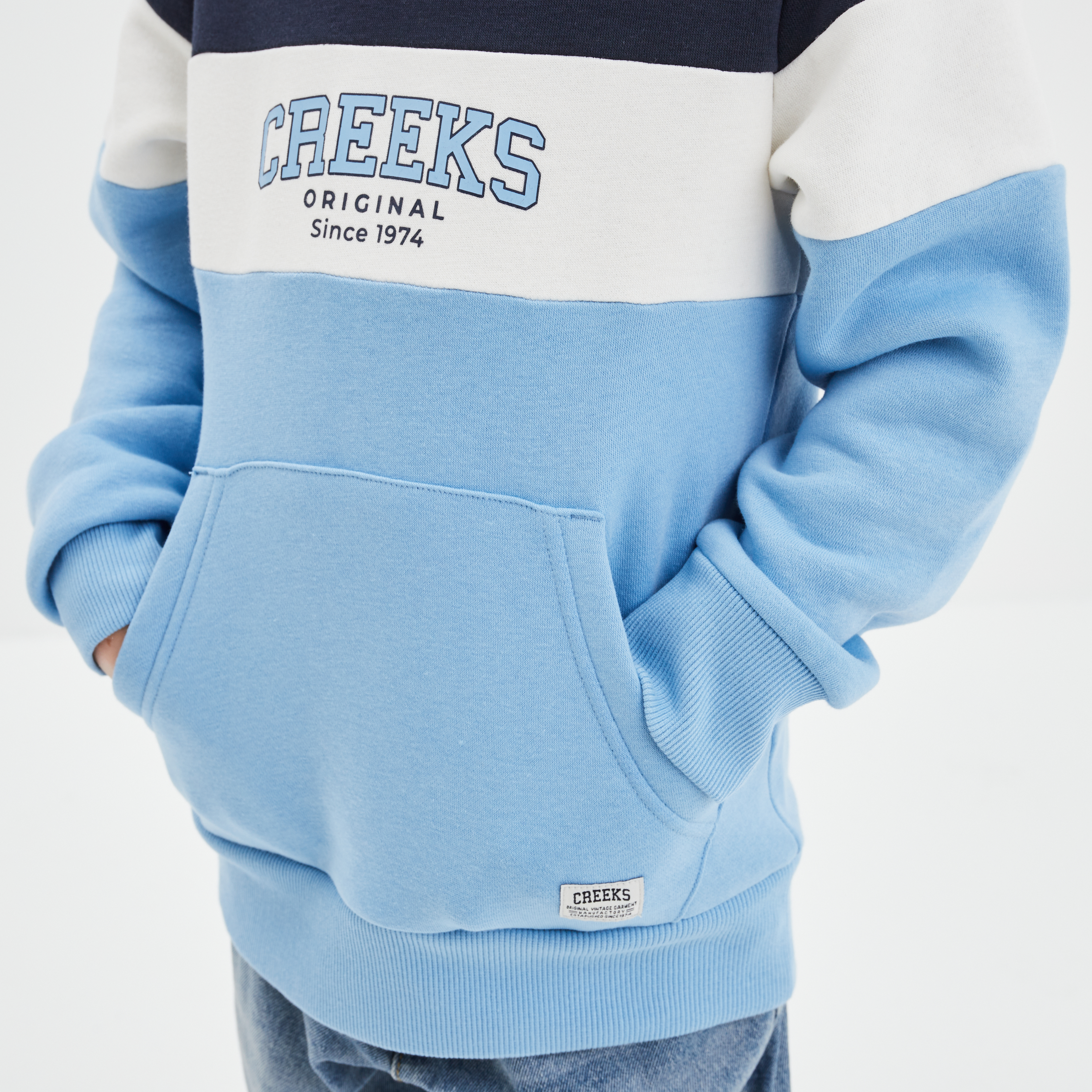 Sweat à capuche hoodie Creeks bleu garçon | La Halle