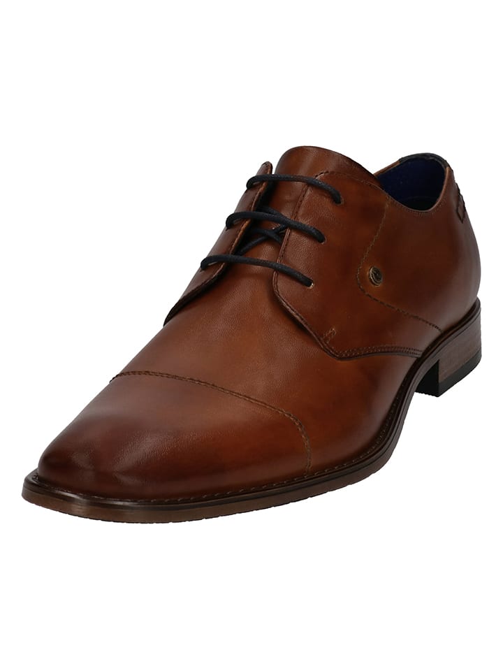 Bugatti Leder-Schnürschuhe 