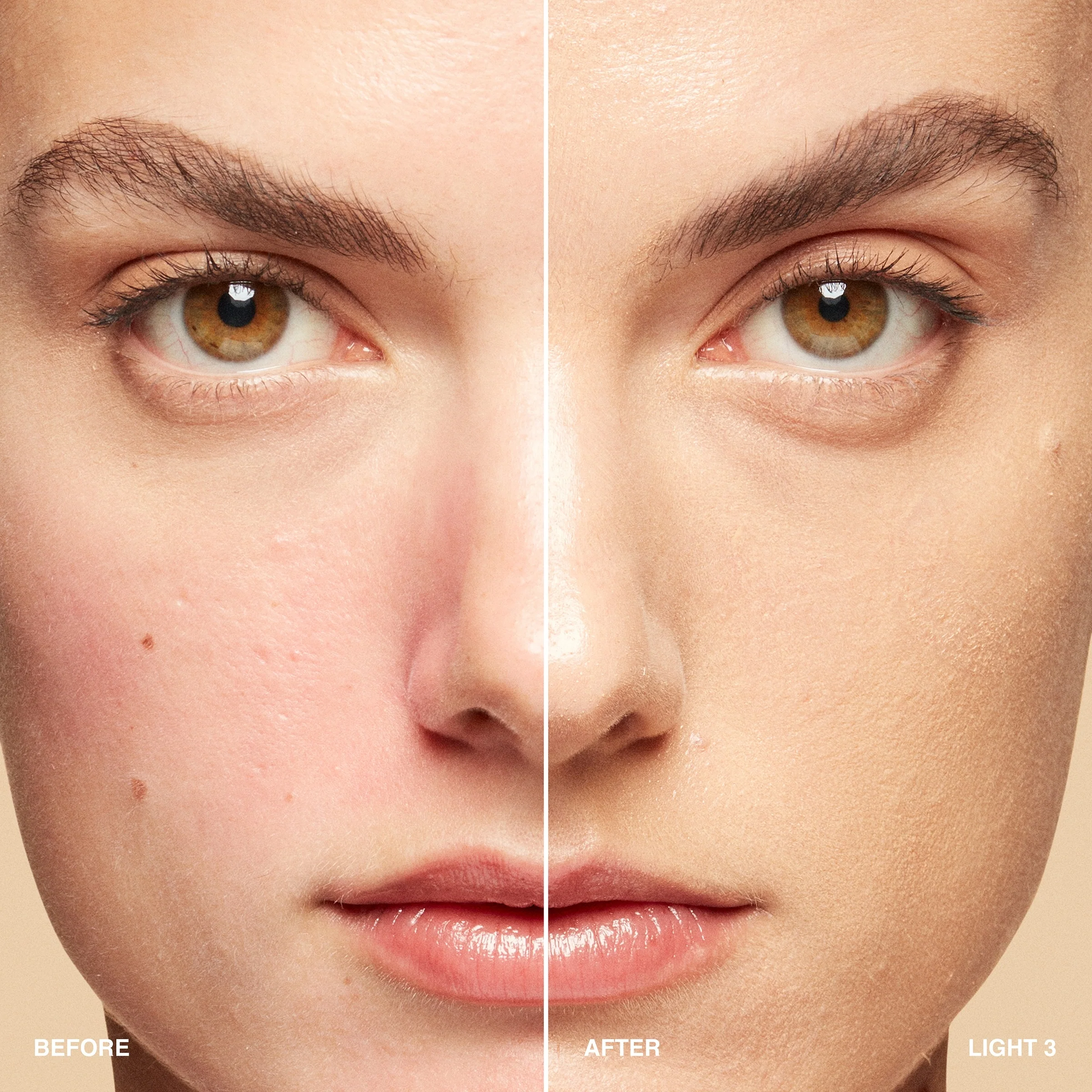 Base de maquillaje líquida con color y factor de protección solar 15, enriquecida con vitaminas.