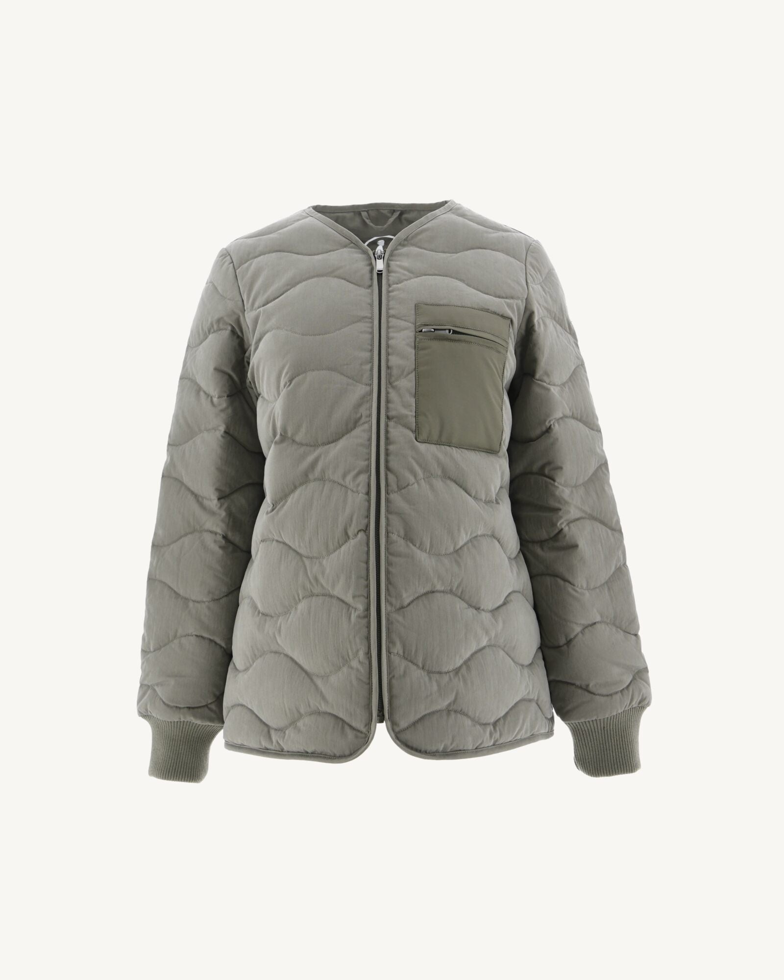 Veste zippée Col V Army Alexia