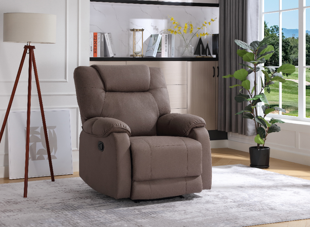Happy Home Relaxsessel mit verstellbare Rückenlehnen & Liegefunktion, braun