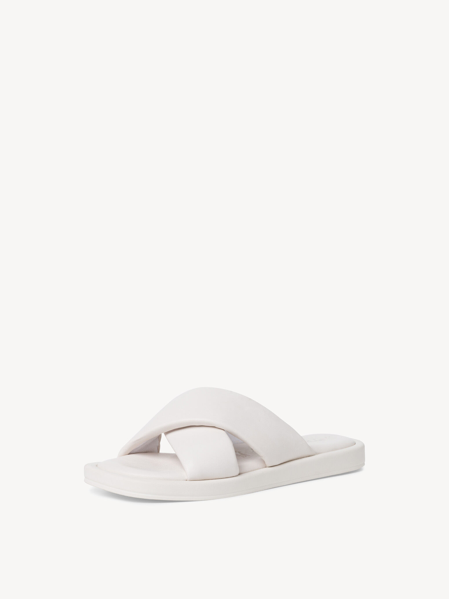 Mule en cuir - blanc