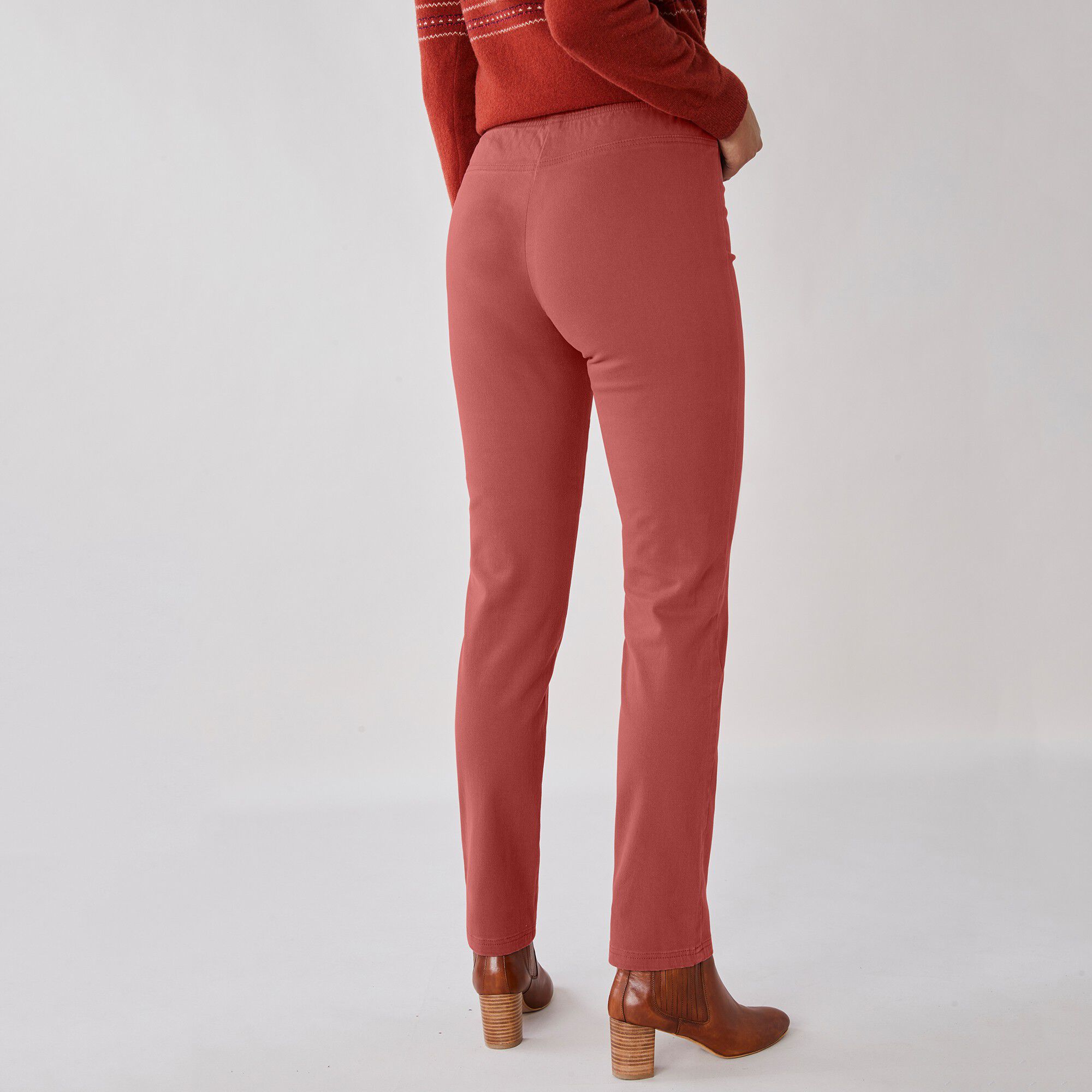 Pantalon sculptant effet ventre plat taille élastiquée