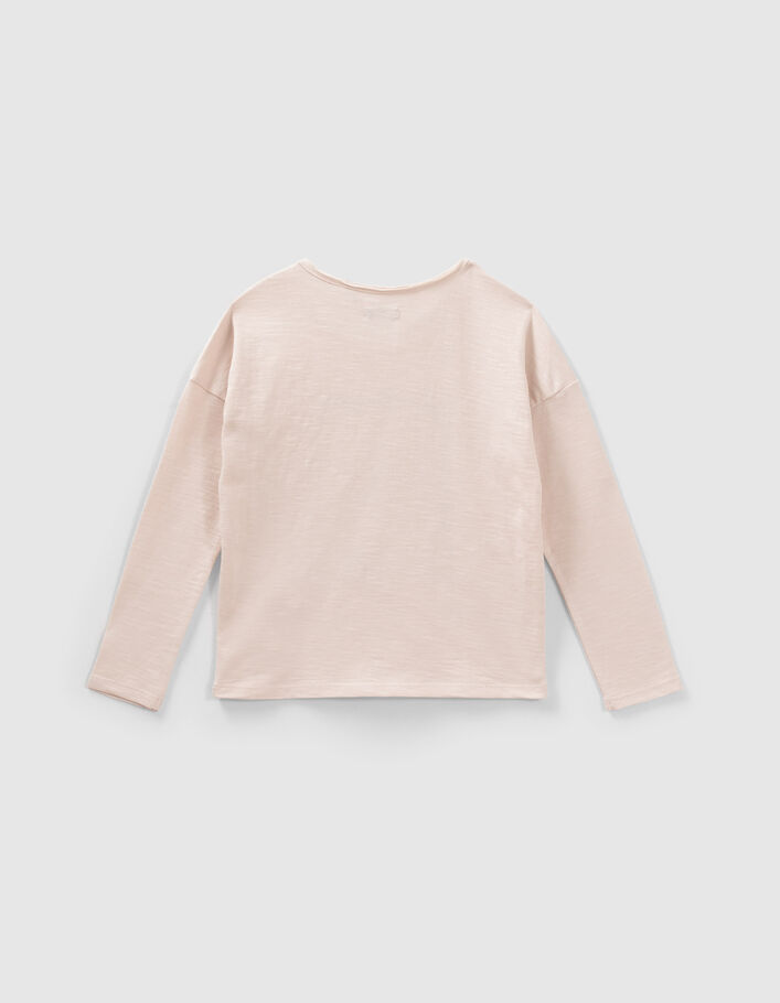 T-shirt beige coton bio visuel danseuse fille
