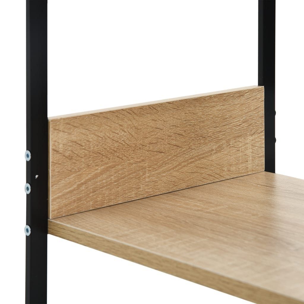 vidaXL Bücherregal Kleines Bücherregal Schwarz Eichefarben 33,5x39,6x79,7cm, 1-tlg.