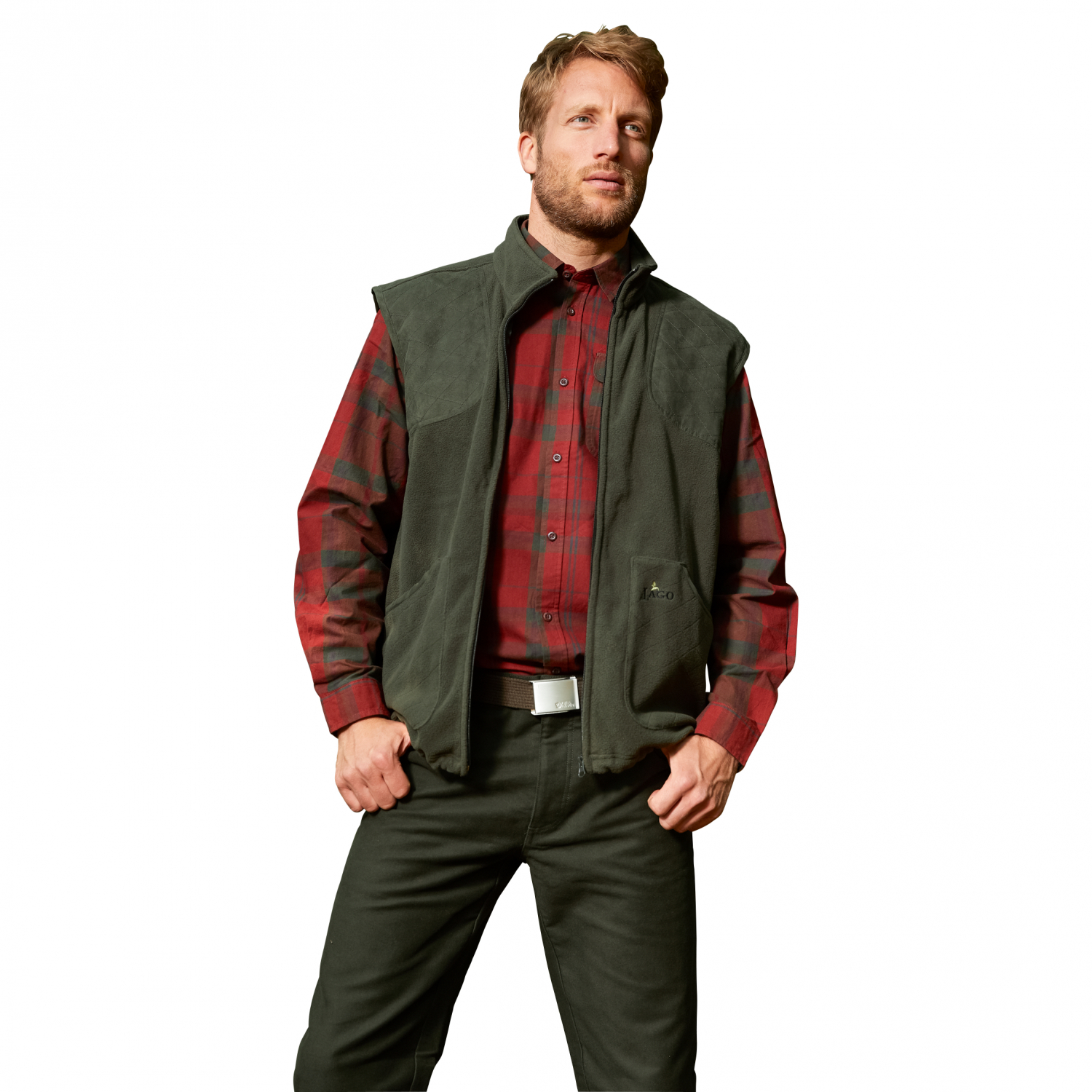 il Lago Prestige Herren Fleeceweste Hunter