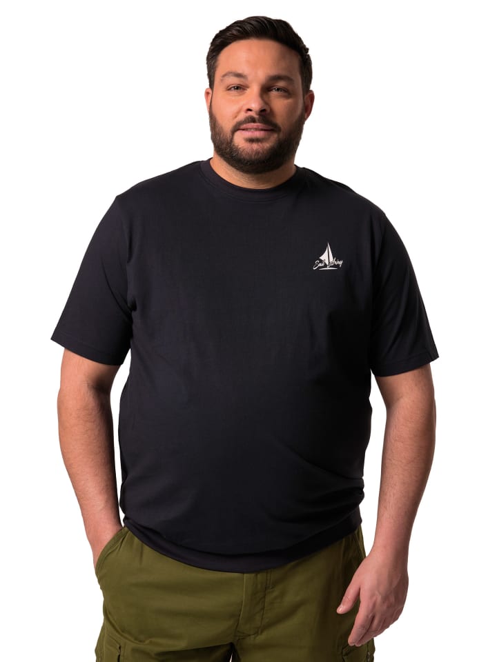 Men Plus Kurzarm T-Shirt in navy blau günstig kaufen