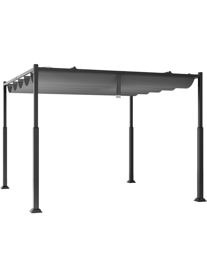 COSTWAY Pergola mit Schiebedach 3,1x3,1m in Grau günstig kaufen onesize