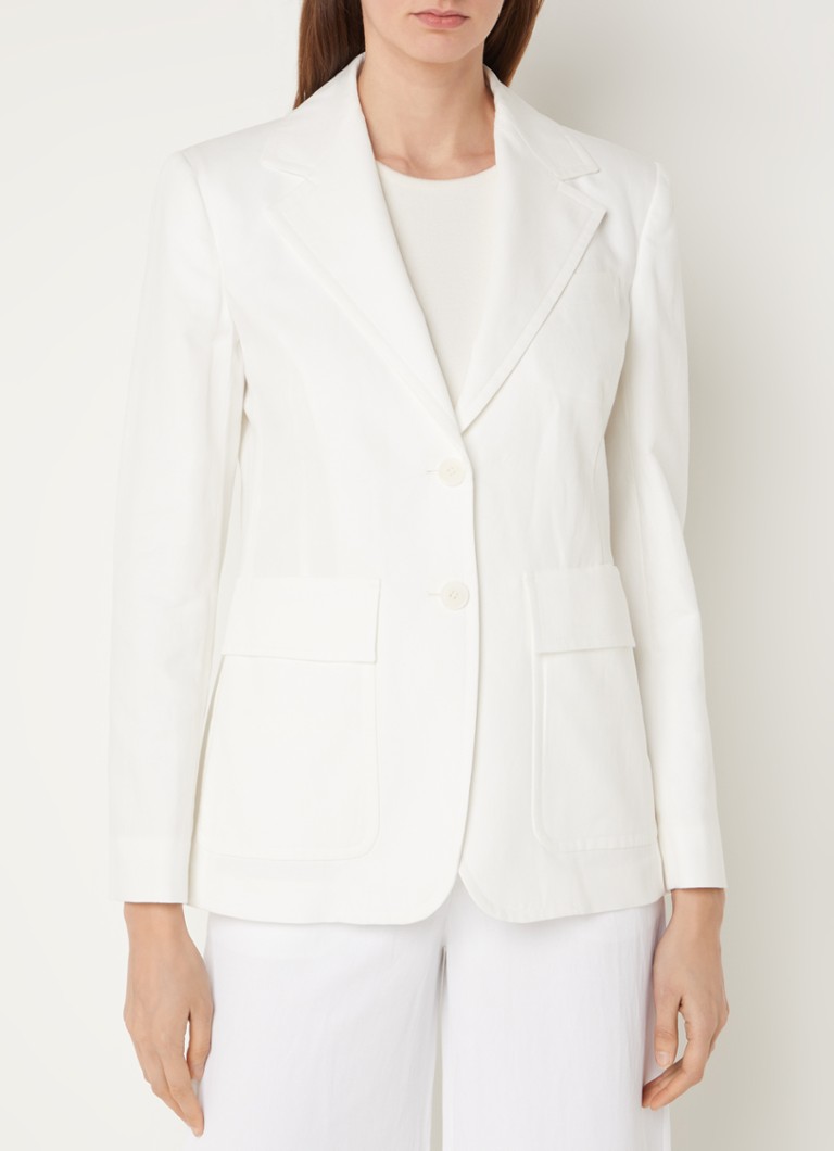 MaxMara Dattero Blazer aus Leinenmischung mit aufgesetzten Taschen