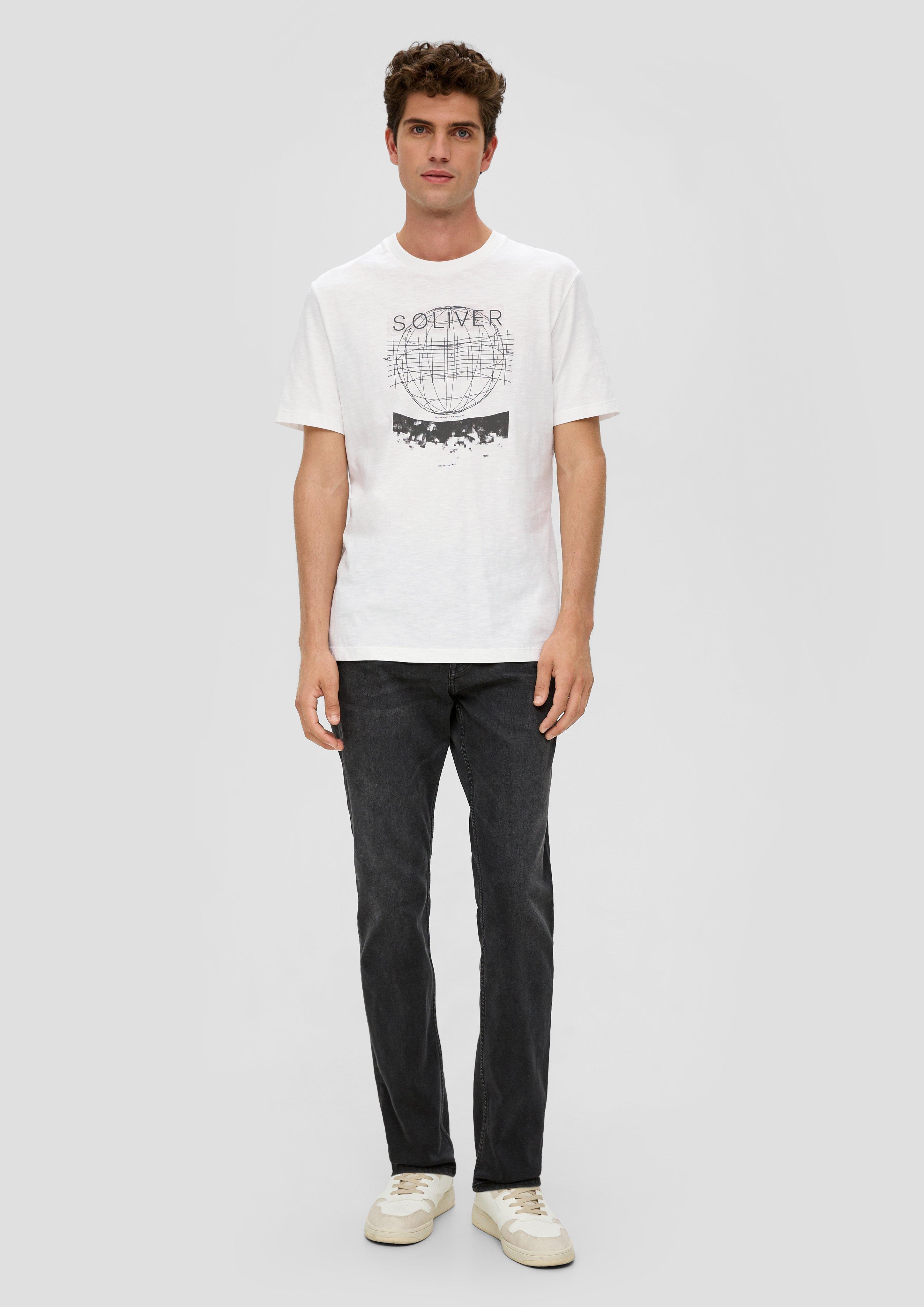 Baumwollshirt mit Flammgarnstruktur  2135743-01D1