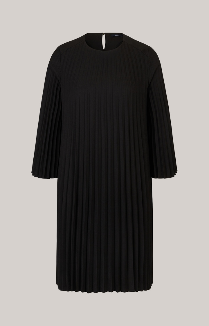 Plissee-Kleid in Schwarz