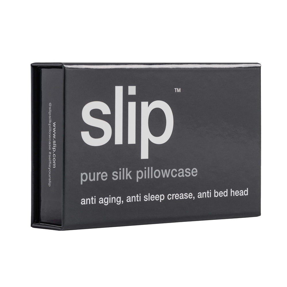 slip taie d'oreiller pure soie slip - queen - anthracite taie d'oreiller queen