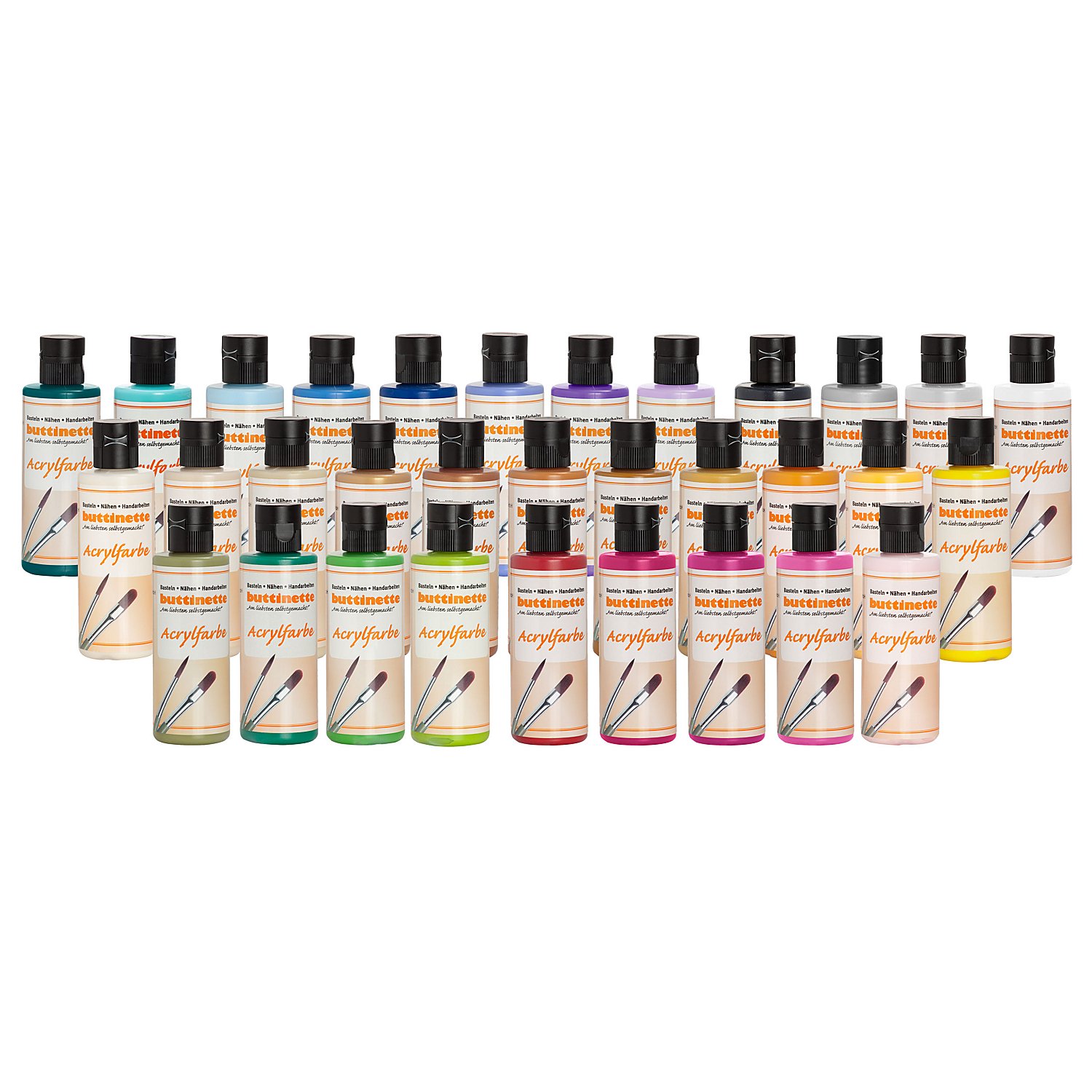 buttinette Acrylfarbe in verschiedenen Farbtönen, 80 ml