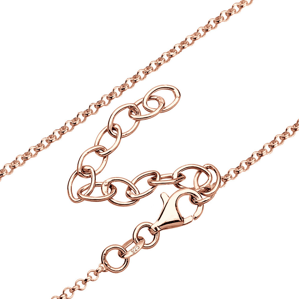 Elli Elli Collier Zart Tropfen Rosenquarz 925 Silber rosé vergoldet collier