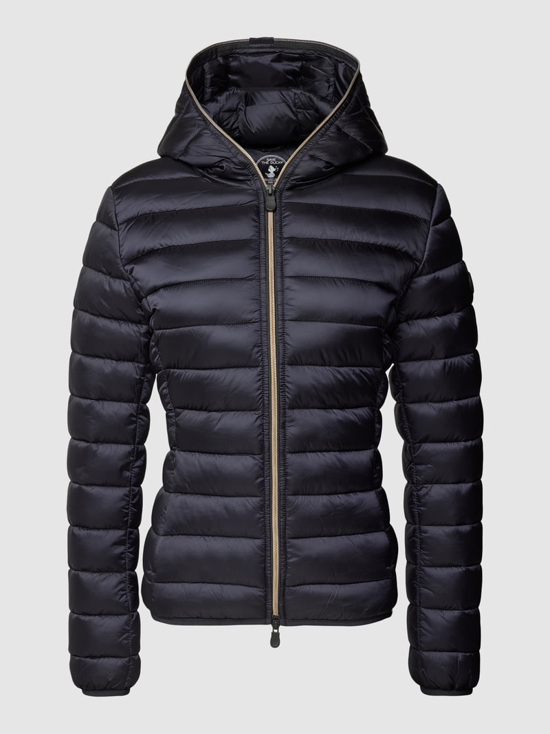 Steppjacke mit Label-Patch Modell 'ALEXIS' in schwarz