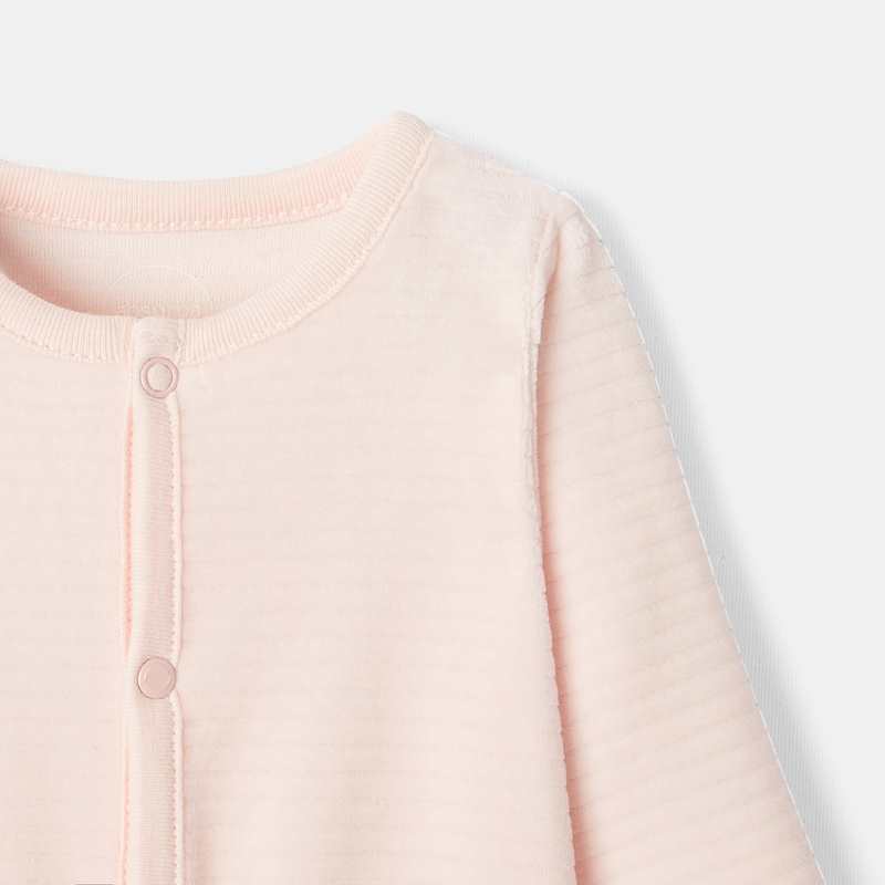 Pyjama en velours côtelé rose naissance Absorba