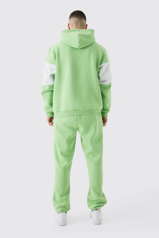 Tall Colorblock Man Trainingsanzug mit Kapuze