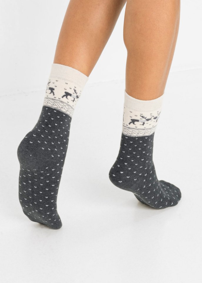 Thermo Socken (3er Pack) mit Bio-Baumwolle und Geschenkkarte