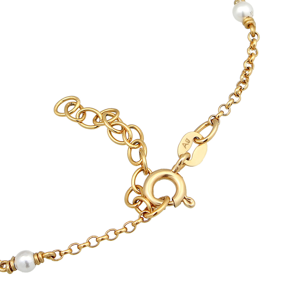 Elli Elli Bracelet Femmes Chaîne à main Trend avec perles de coquillage en argent ster Bracelet
