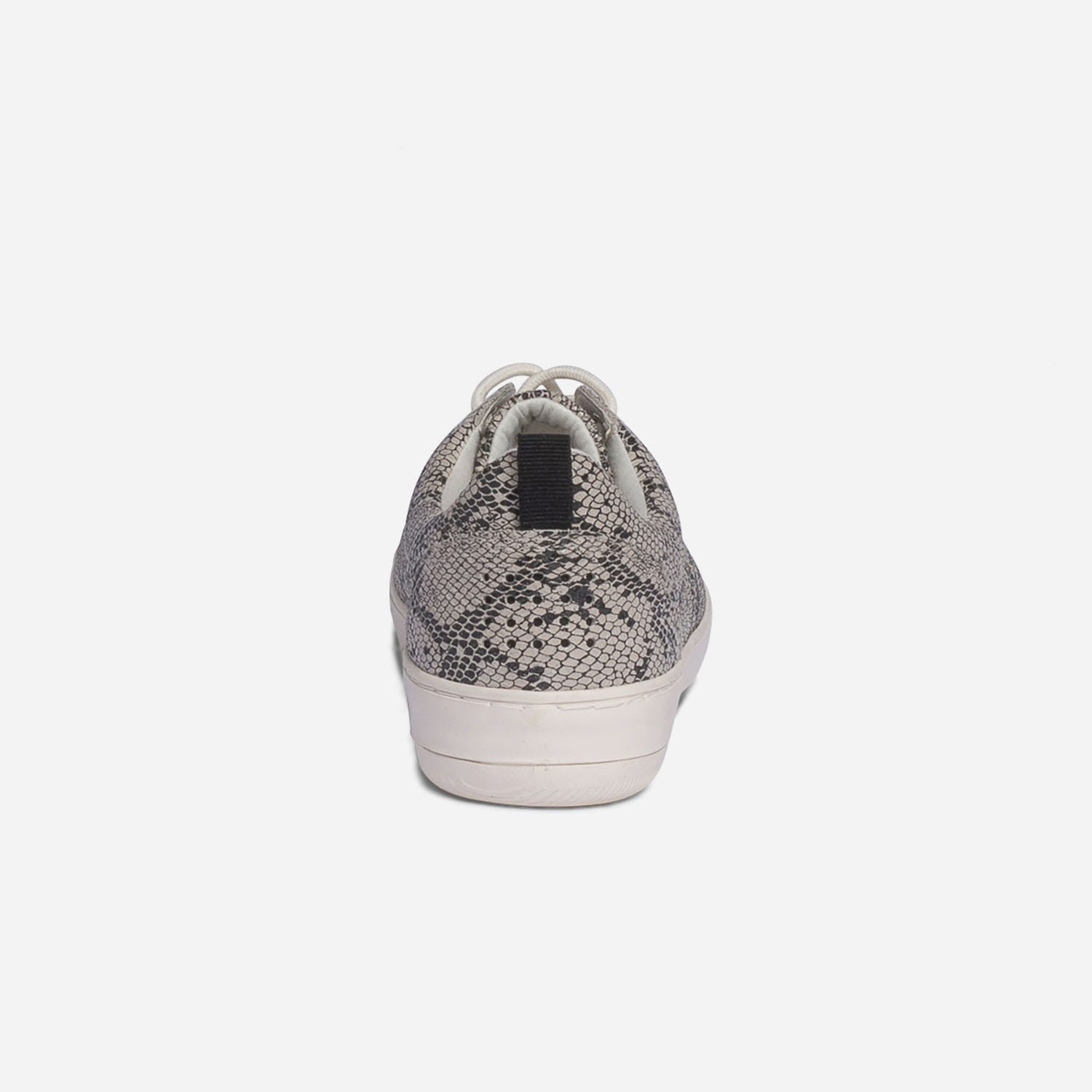 Tennis TBS grise en cuir effet python